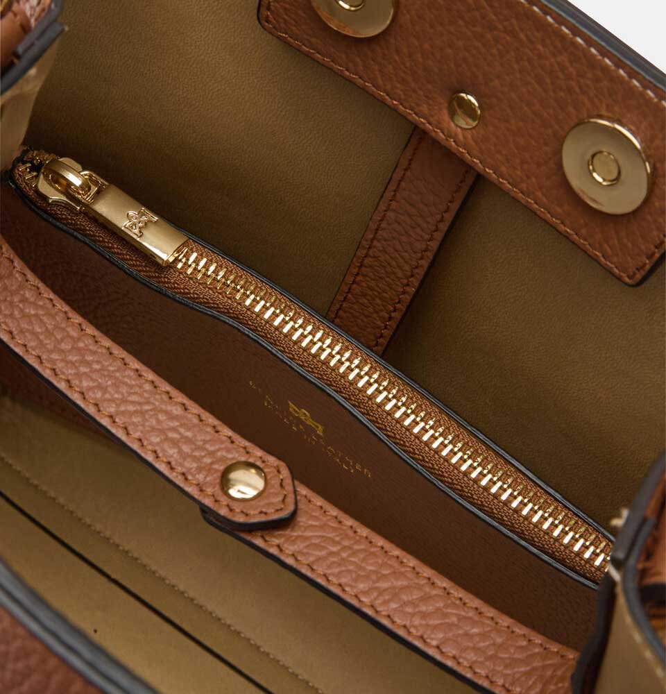 Cuoieria Fiorentina | Secchiello Candy in Pelle Bottalata | Caramel