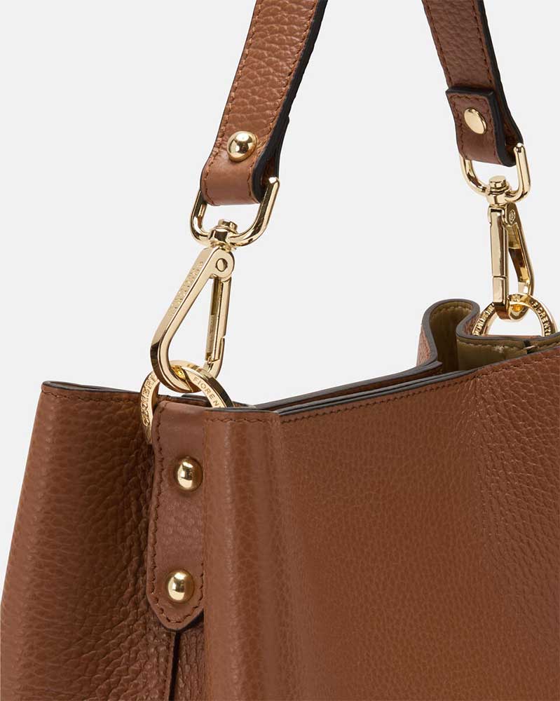 Cuoieria Fiorentina | Secchiello Candy in Pelle Bottalata | Caramel