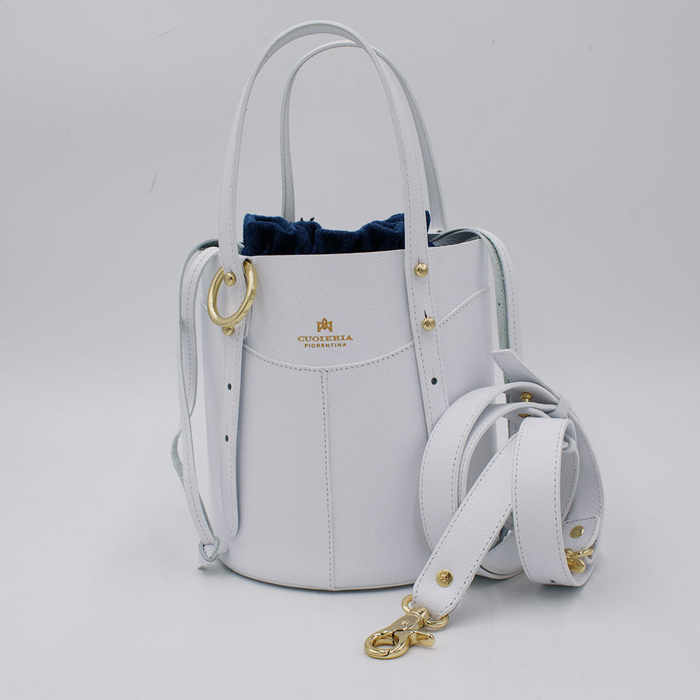 Cuoieria Fiorentina: Secchiello Piccolo Collezione Amber Bianco
