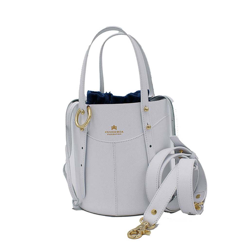 Cuoieria Fiorentina: Secchiello Piccolo Collezione Amber Bianco