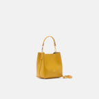 Cuoieria Fiorentina Small Bucket Bag: Borsa in Pelle Giallo Made in Italy