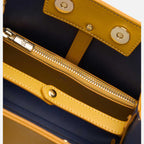 Cuoieria Fiorentina Small Bucket Bag: Borsa in Pelle Giallo Made in Italy