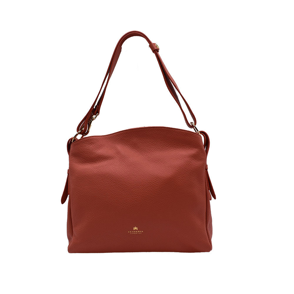 Cuoieria Fiorentina Borsa Papaya Velvet Hobo - Made in Italy