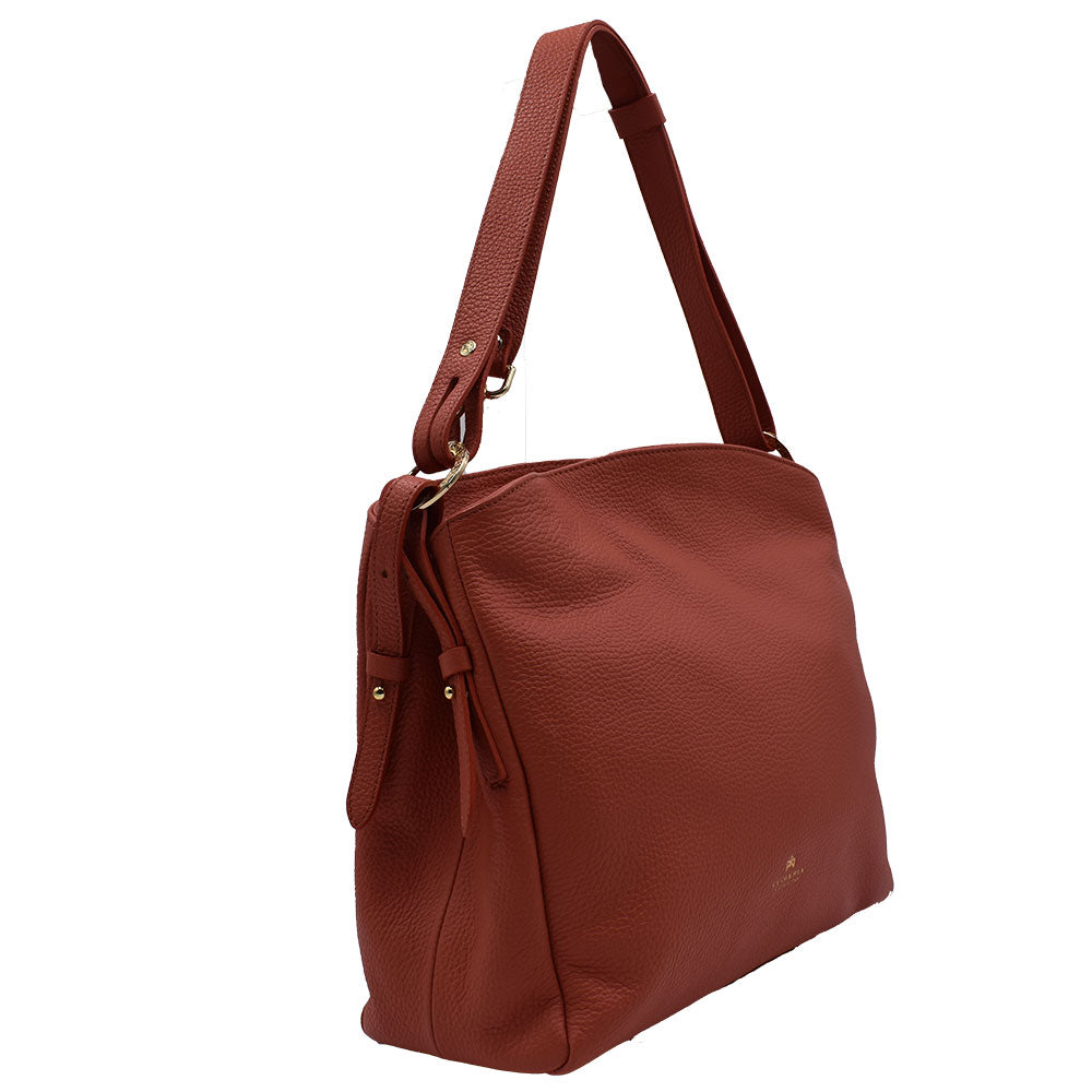 Cuoieria Fiorentina Borsa Papaya Velvet Hobo - Made in Italy