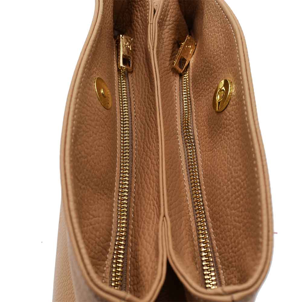 Cuoieria Fiorentina: Borsa a Spalla e Tracolla Piccola Velvet Nude