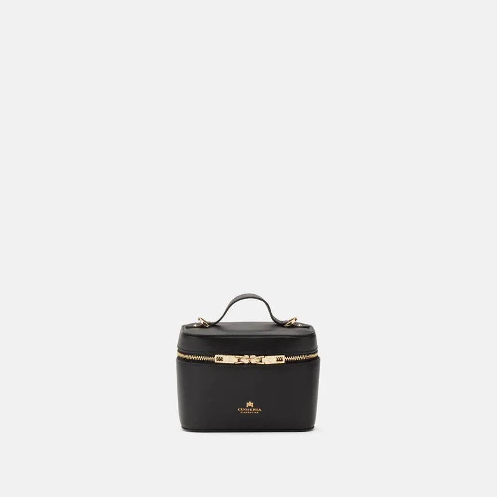 Cuoieria Fiorentina | Beauty Case Bag in Pelle Palmellato | Nero