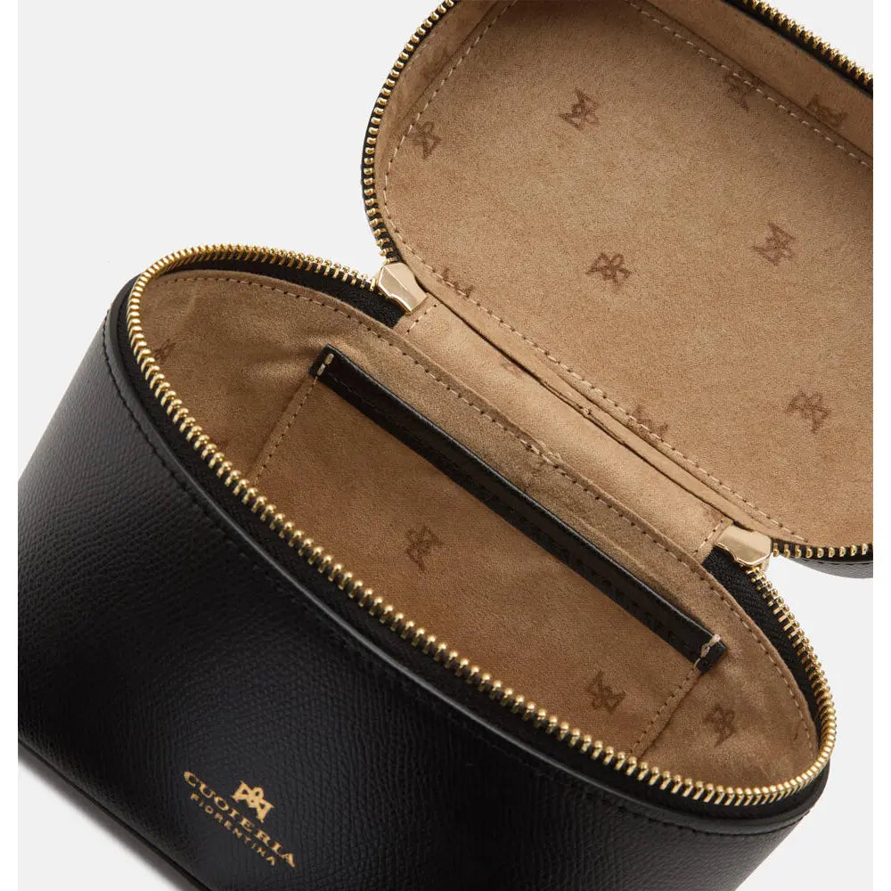 Cuoieria Fiorentina | Beauty Case Bag in Pelle Palmellato | Nero