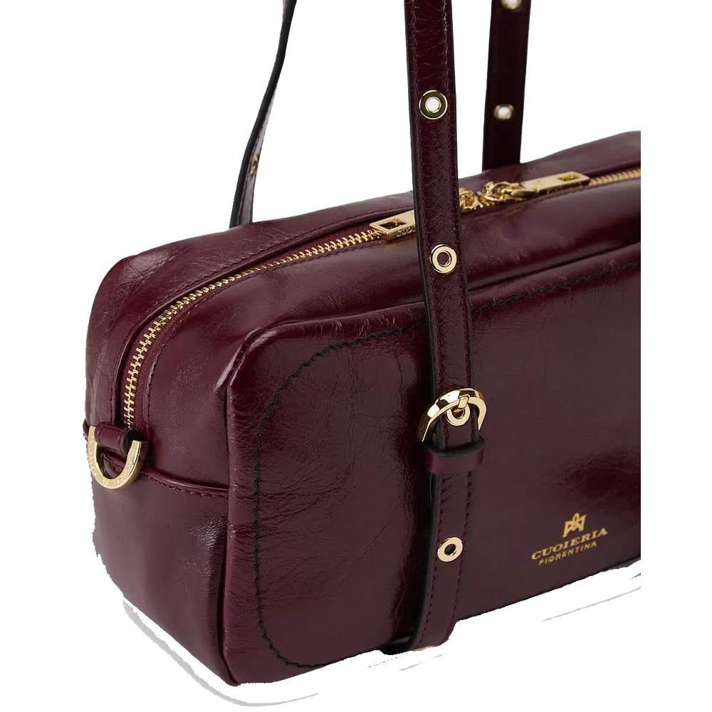 Cuoieria Fiorentina | Borsa A Spalla Duffle Eva In Pelle Soft Vintage | Amarena