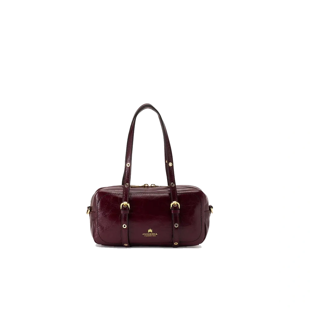 Cuoieria Fiorentina | Borsa A Spalla Duffle Eva In Pelle Soft Vintage | Amarena