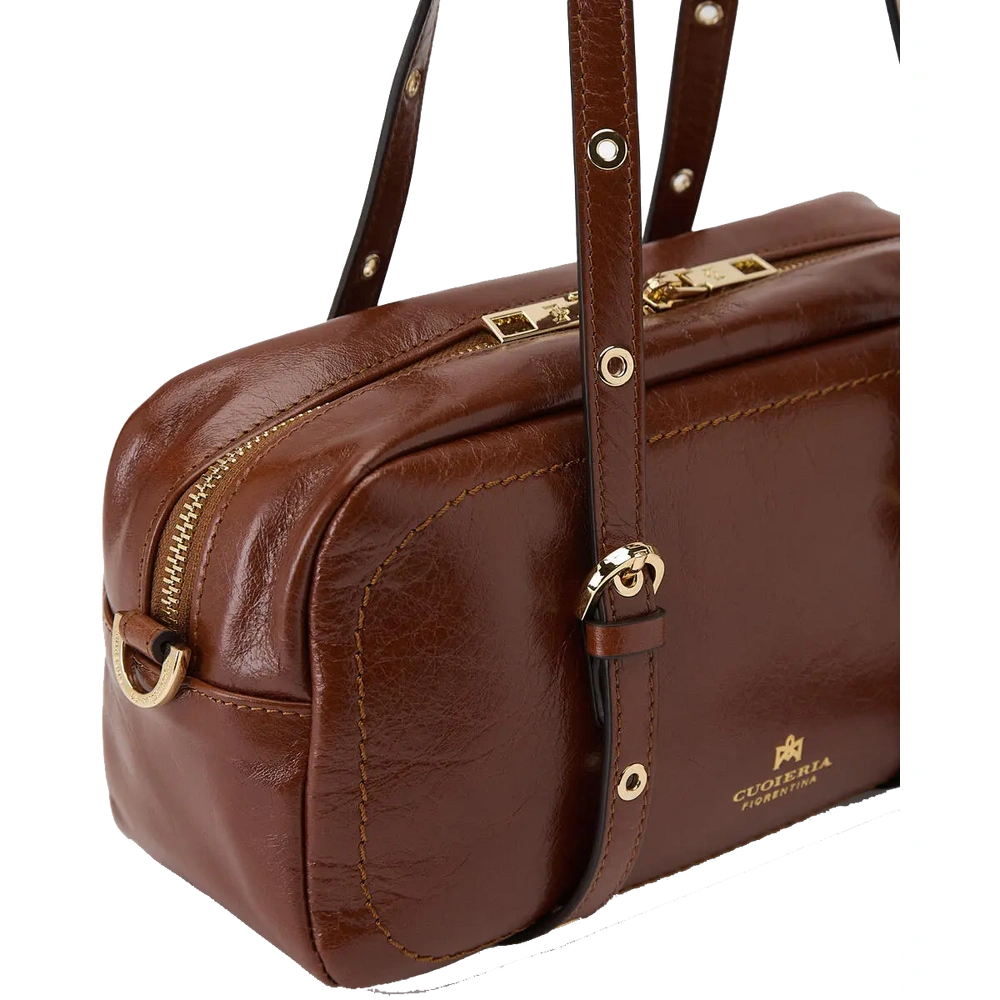 Cuoieria Fiorentina | Borsa A Spalla Duffle Eva In Pelle Soft Vintage | Caramel