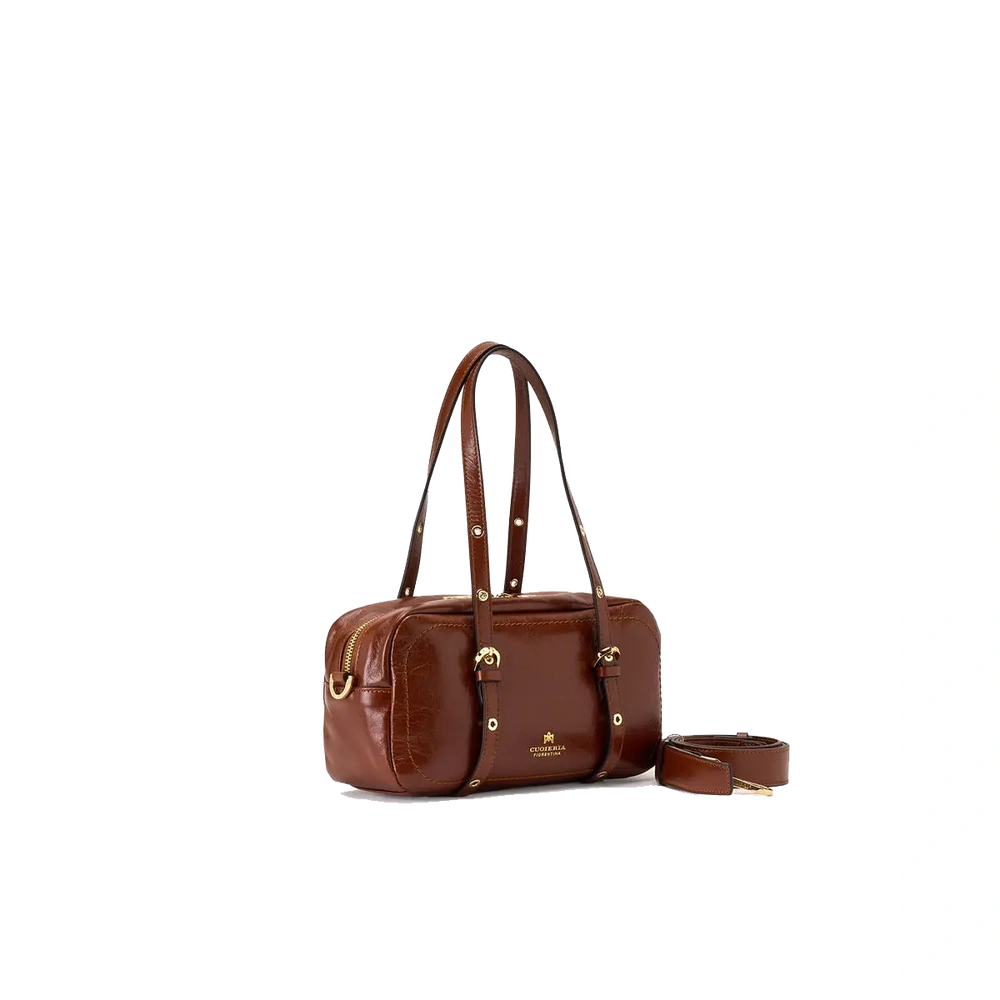 Cuoieria Fiorentina | Borsa A Spalla Duffle Eva In Pelle Soft Vintage | Caramel