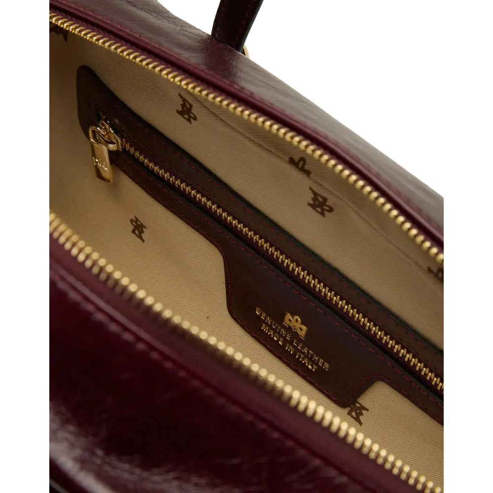 Cuoieria Fiorentina | Borsa A Spalla Duffle Grande Eva In Pelle Soft Vintage | Amarena