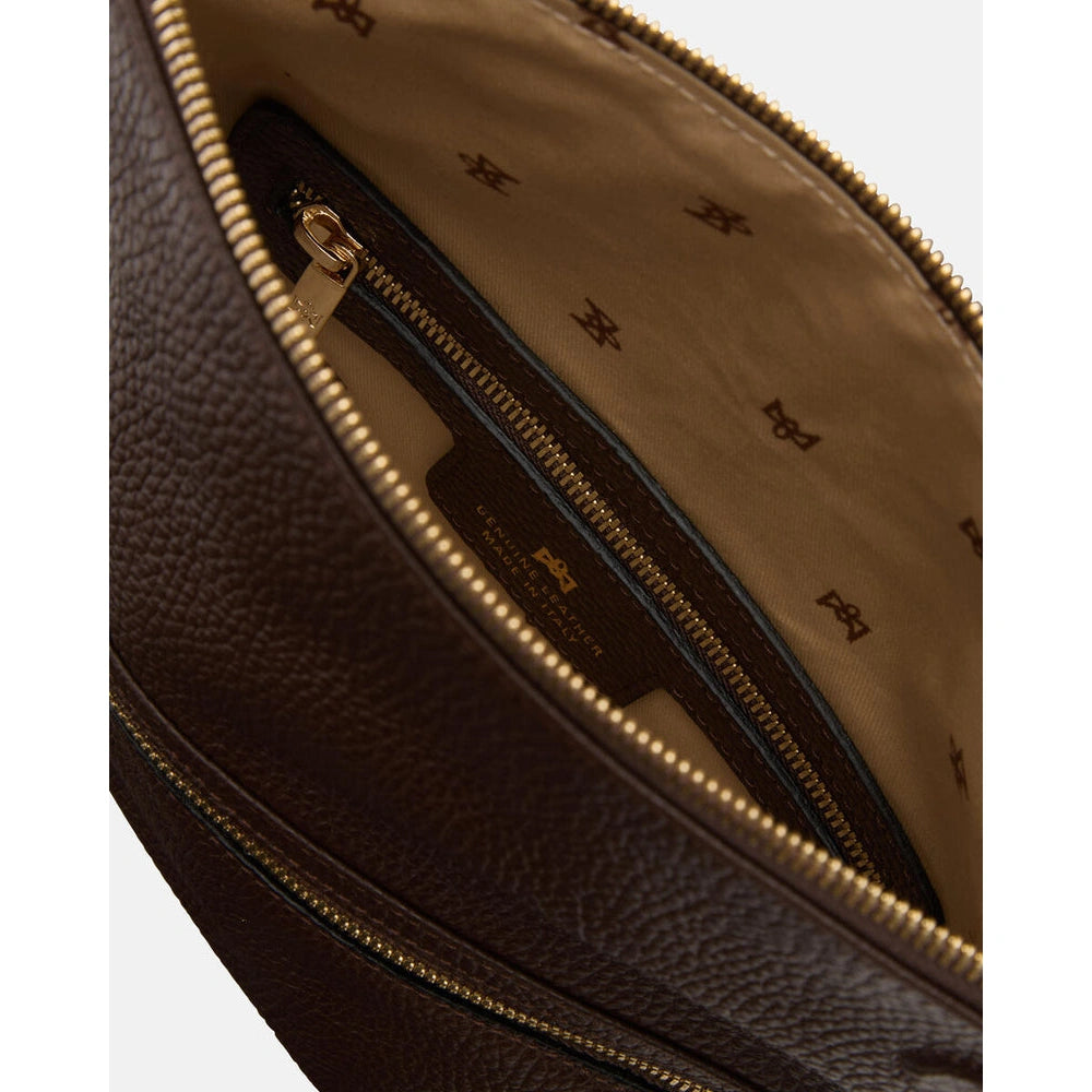 Cuoieria Fiorentina | Borsa A Tracolla Reversibile Velvet In Pelle Bottalata | Cioccolato