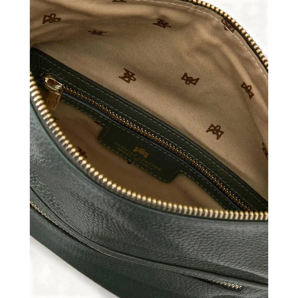 Cuoieria Fiorentina | Borsa A Tracolla Reversibile Velvet In Pelle Bottalata | Muschio