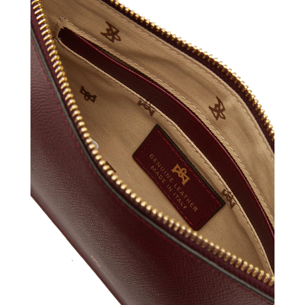 Cuoieria Fiorentina | Borsa A Spalla E Pochette Bella In Pelle Palmellata | Bordeaux