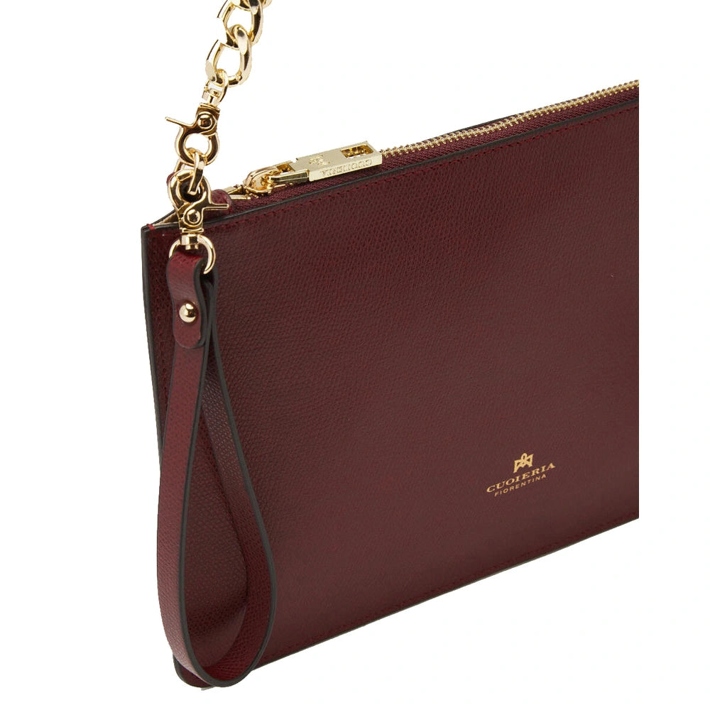 Cuoieria Fiorentina | Borsa A Spalla E Pochette Bella In Pelle Palmellata | Bordeaux
