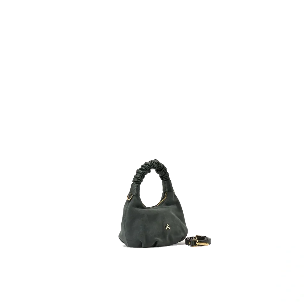 Cuoieria Fiorentina | Borsa Hobo Piccola Chop In Pelle Scamosciata | Muschio