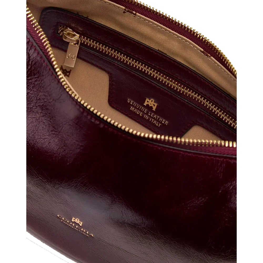 Cuoieria Fiorentina | Borsa Hobo Piccola Eva In Pelle Soft Vintage | Amarena