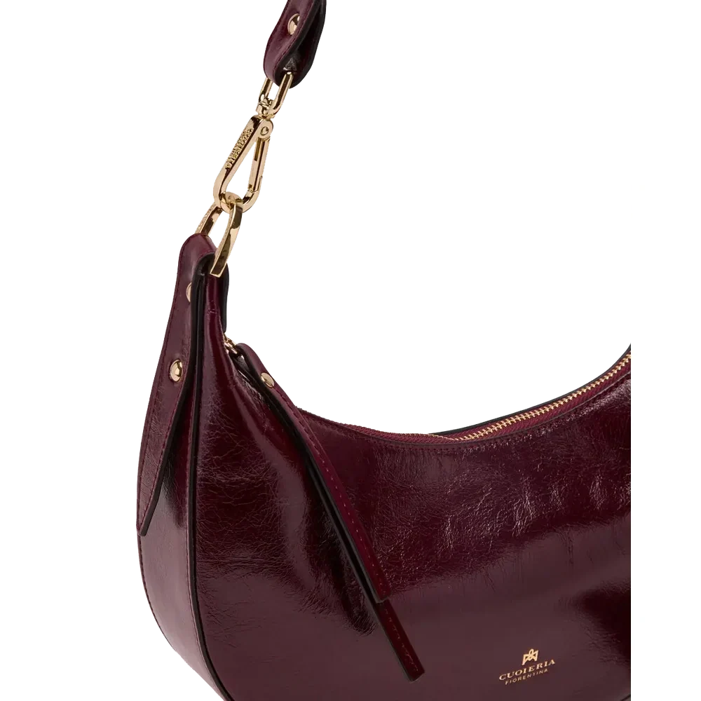 Cuoieria Fiorentina | Borsa Hobo Piccola Eva In Pelle Soft Vintage | Amarena