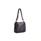 Cuoieria Fiorentina | Borsa Hobo Piccola Velvet In Pelle Bottalata | Nero