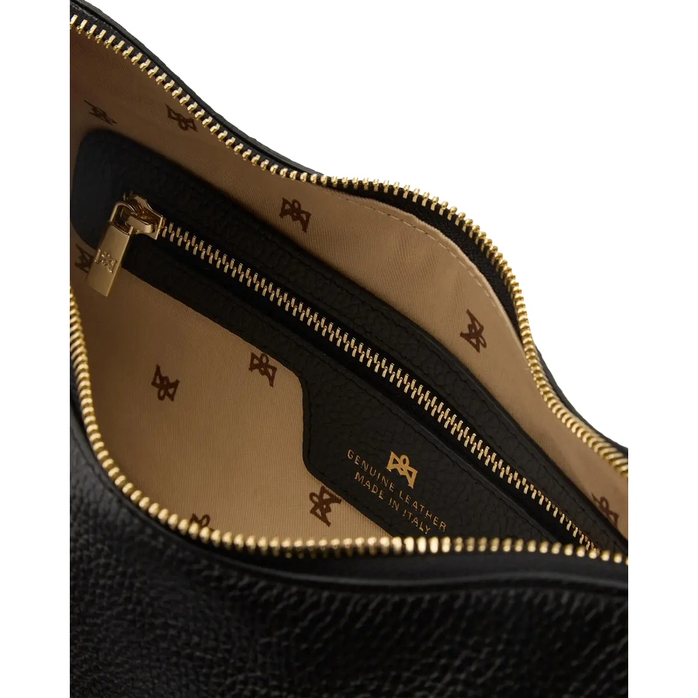 Cuoieria Fiorentina | Borsa Hobo Squadrata Eva In Pelle Bottalata | Nero