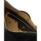 Cuoieria Fiorentina | Borsa Hobo Squadrata Eva In Pelle Bottalata | Nero