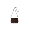 Cuoieria Fiorentina | Borsa A Tracolla Double Pouch Velvet In Pelle Bottalata | Cioccolato
