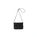 Cuoieria Fiorentina | Borsa A Tracolla Double Pouch Velvet In Pelle Bottalata | Nero