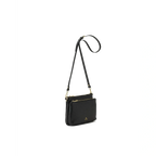 Cuoieria Fiorentina | Borsa A Tracolla Double Pouch Velvet In Pelle Bottalata | Nero
