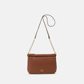 Cuoieria Fiorentina | Double Pouch Velvet in Pelle Bottalata | Caramello