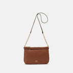 Cuoieria Fiorentina | Double Pouch Velvet in Pelle Bottalata | Caramello