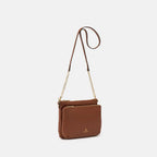 Cuoieria Fiorentina | Double Pouch Velvet in Pelle Bottalata | Caramello