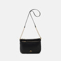 Cuoieria Fiorentina | Double Pouch Velvet in Pelle Bottalata | Nero