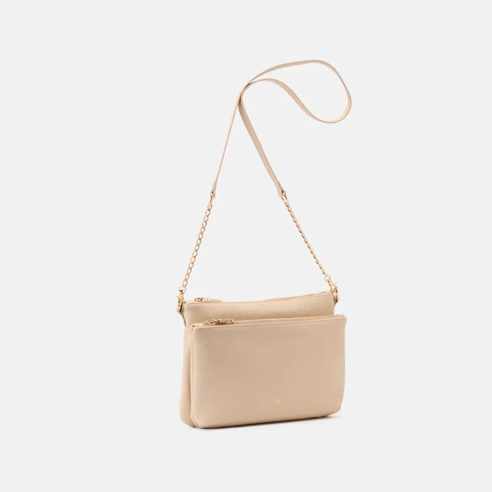 Cuoieria Fiorentina | Double Pouch Velvet in Pelle Bottalata | Prosecco