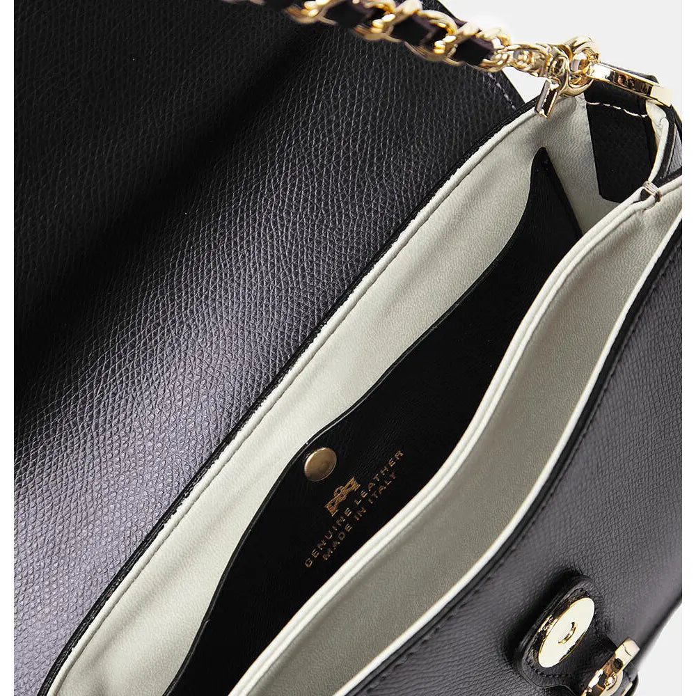 Cuoieria Fiorentina | Flap Bag Eva in Pelle Palmellato | Nero