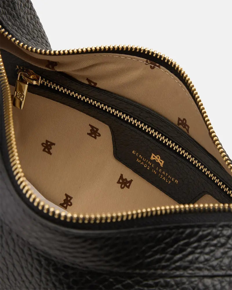 Cuoieria Fiorentina | Borsa Hobo Grande Maxima In Vera Pelle | Nero Made In Italy