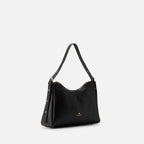 Cuoieria Fiorentina | Hobo Squadrata Eva Soft in Pelle Bottalata | Nero