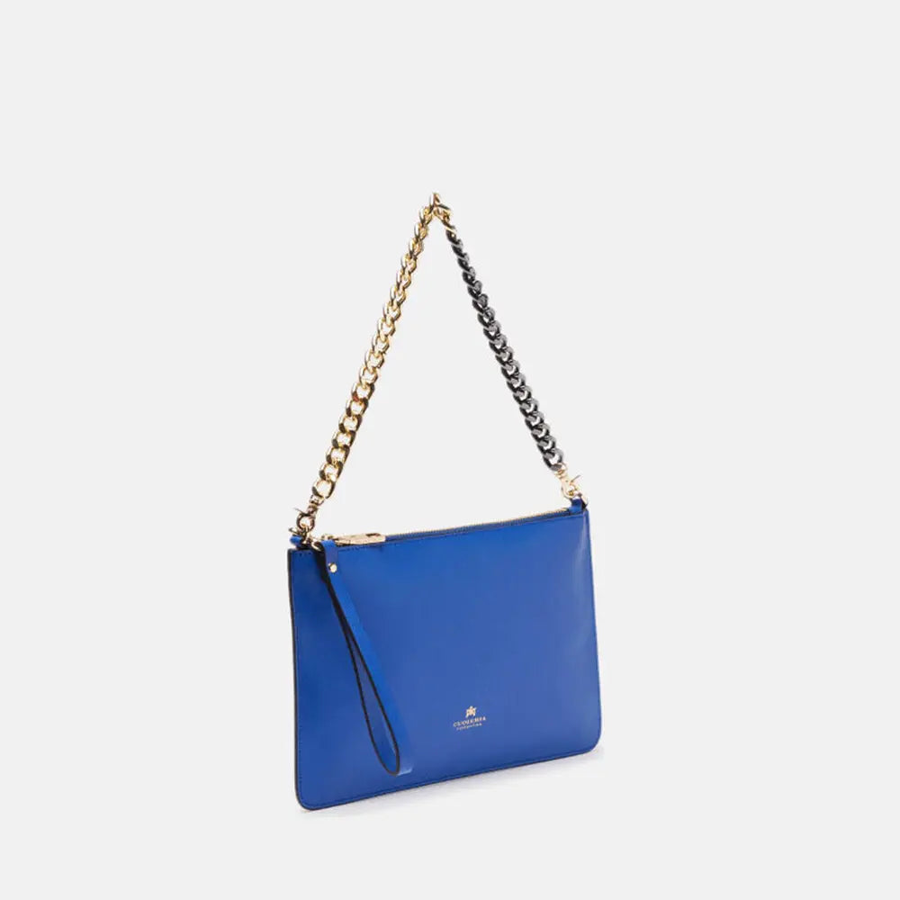 Cuoieria Fiorentina | Pochette Bella in Pelle Palmellato | Bluette