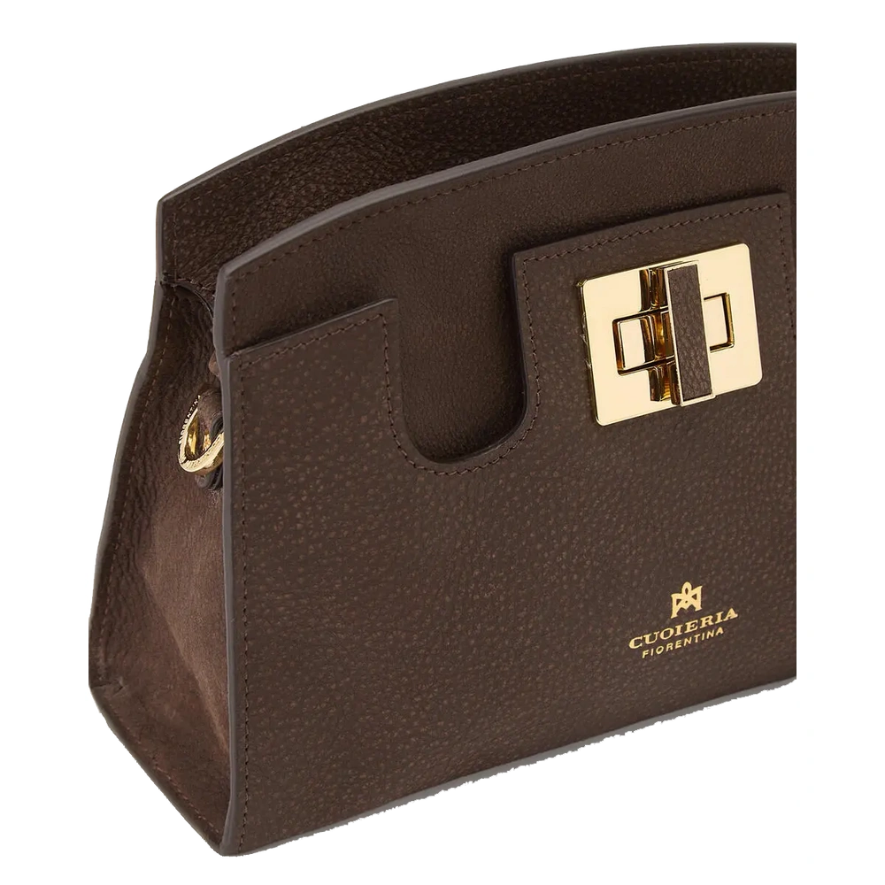 Cuoieria Fiorentina | Pochette Bella Soft Pouch In Nabuck | Cioccolato