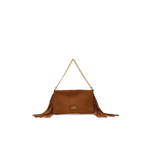 Cuoieria Fiorentina | Pochette Pouch Con Frange In Pelle | Caramel