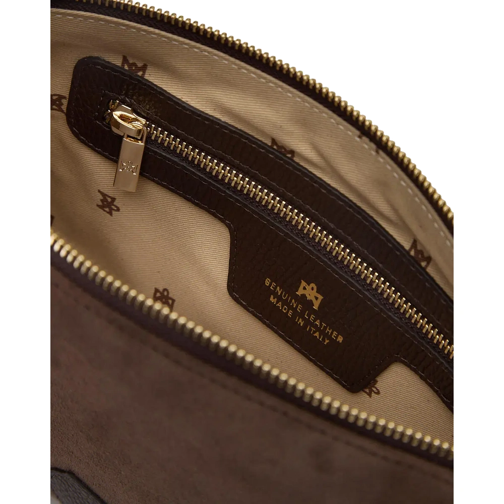 Cuoieria Fiorentina | Pochette Pouch Con Frange In Pelle | Cioccolato
