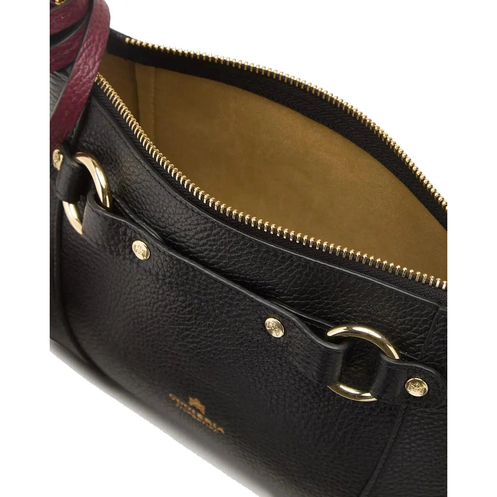Cuoieria Fiorentina | Pouch Piccola Clara In Pelle Bottalata | Nero Bordeaux