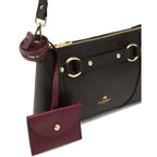Cuoieria Fiorentina | Pouch Piccola Clara In Pelle Bottalata | Nero Bordeaux
