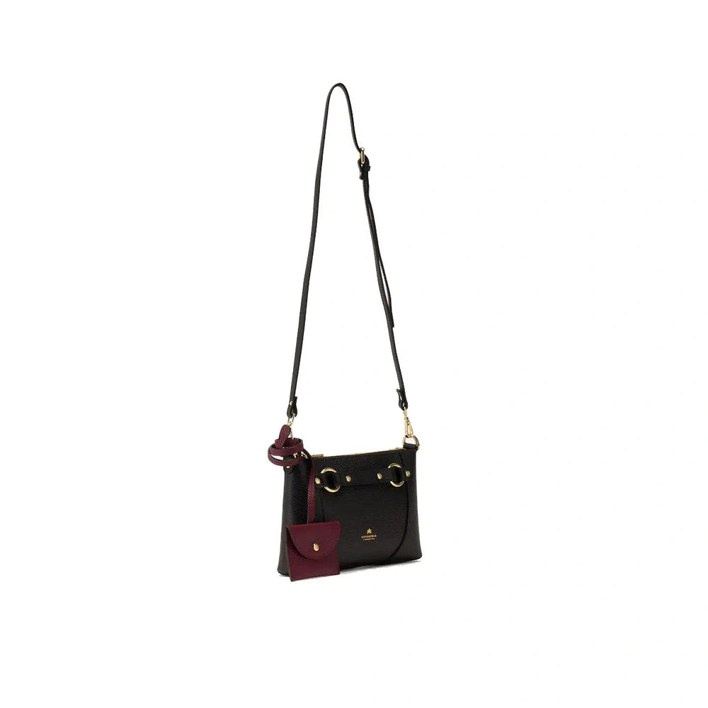 Cuoieria Fiorentina | Pouch Piccola Clara In Pelle Bottalata | Nero Bordeaux