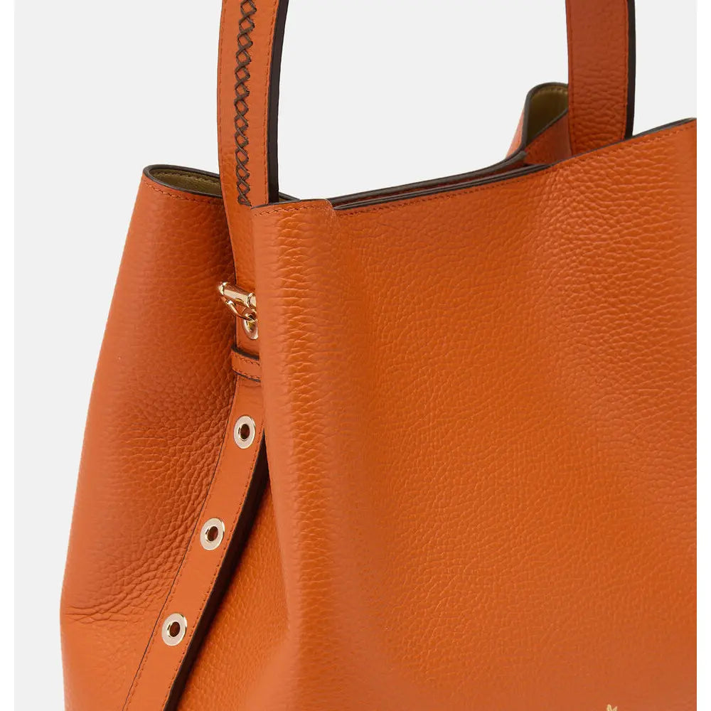Cuoieria Fiorentina | Secchiello Candy in Pelle Bottalata | Arancio
