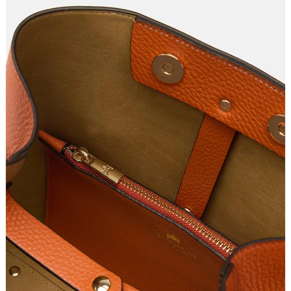 Cuoieria Fiorentina | Secchiello Candy in Pelle Bottalata | Arancio