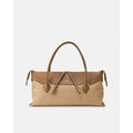 Cuoieria Fiorentina | Shopping Bag Holly In Rafia E Vera Pelle | Desert Made In Italy