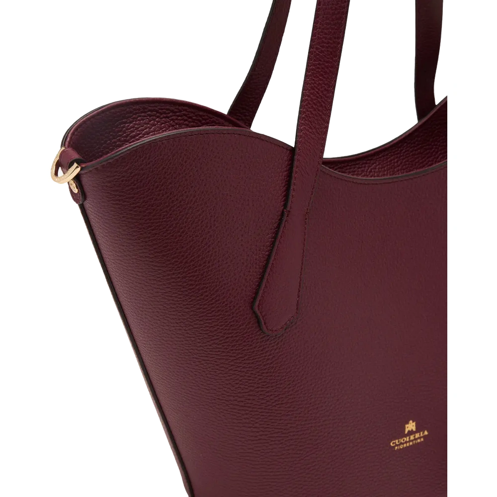 Cuoieria Fiorentina | Shopping Bag Wave In Pelle Bottalata | Bordeaux