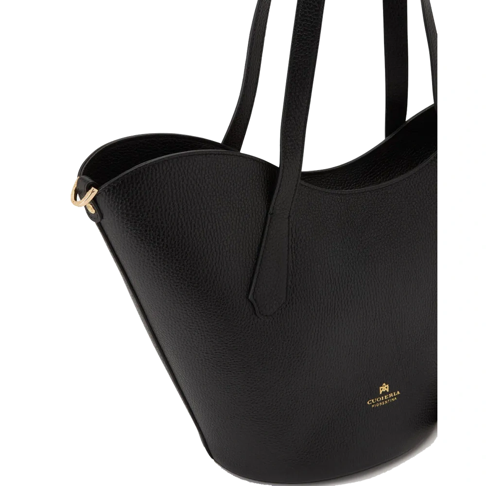 Cuoieria Fiorentina | Shopping Bag Wave In Pelle Bottalata | Nero