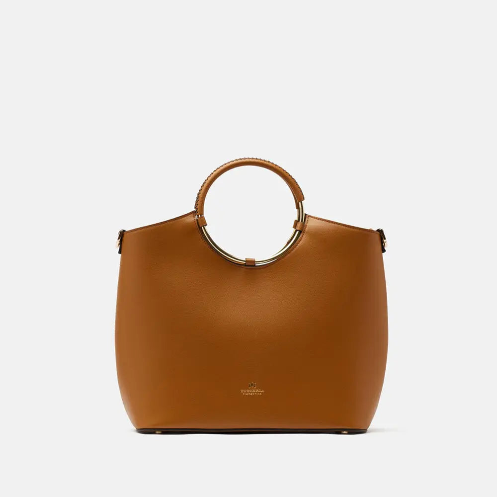 Cuoieria Fiorentina | Tote Bag Oblò in Pelle Palmellato | Lion